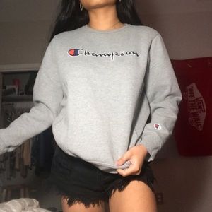 champion gray sweater